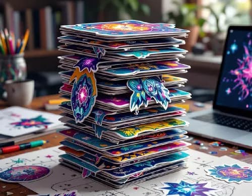 Печать фигурных наклеек